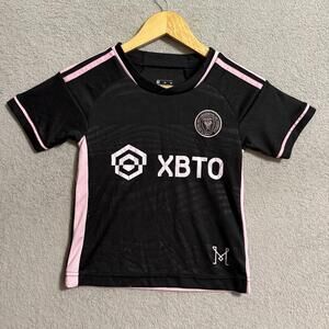 Inter Miami CF Kids Jersey Youth 18 Messi #10 Black Pink Soccer Shirt MLS XBTO